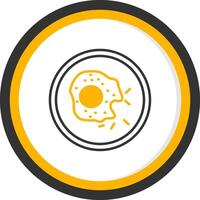 Chryseobacterium indologenes Yellow Pigment Bacteria Line Two Color Circle vector