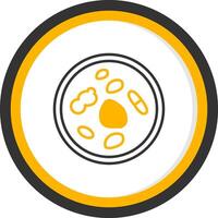 Azotobacter vinelandii Nitrogen Fixing Soil Bacterium Line Two Color Circle vector