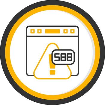 error 588 Velocidad limitante apoderado línea dos color circulo vector