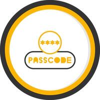 Enter Passcode Button Line Two Color Circle vector