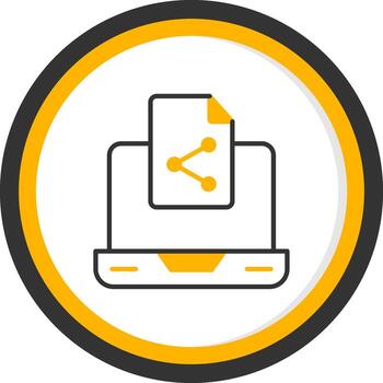 reaccionar contexto api icono línea dos color circulo vector