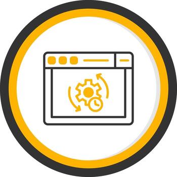 componente ciclo vital métodos línea dos color circulo vector