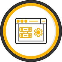 Server Side Rendering Process Line Two Color Circle vector