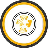Bifidobacterium breve Infant Gut Microbe Line Two Color Circle vector