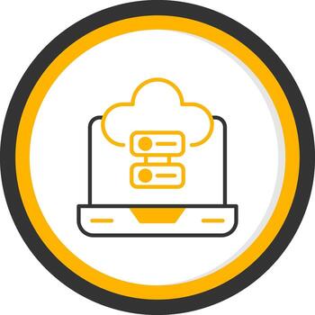 Static Site Generation Symbol Line Two Color Circle vector