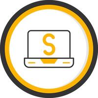 Sanity io CMS Logo Line Two Color Circle vector
