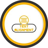 Align Text Button Line Two Color Circle vector