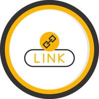 Add Link Button Line Two Color Circle vector