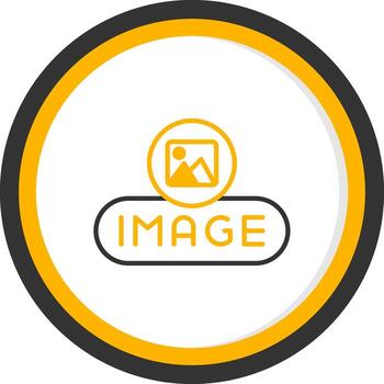Insert Image Button Line Two Color Circle vector
