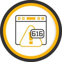 Error 616 Download Link Expired Line Two Color Circle vector