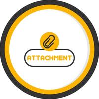 Add Attachment Button Line Two Color Circle vector
