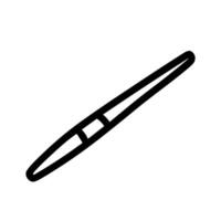 Simple Outline Pointed Tweezers Beauty Instrument Tool Isolated Illustration vector