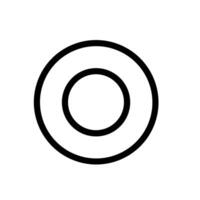 Simple Line Circle Concentric Shape Geometric Element Icon Symbol Graphic vector