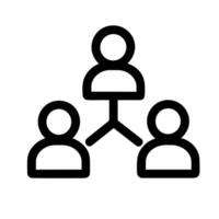 Outline Simple Network Connection People Shape Icon Social Communication vector