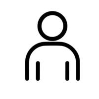 Simple Outline User Avatar Profile Account Person Icon Symbol vector