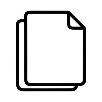 Simple Line Drawing Stacked Paper Document File Icon Symbol vector