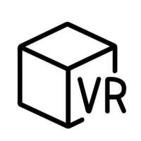 Line Drawing VR Box Technology Concept Innovation Augmented Reality Icon vector