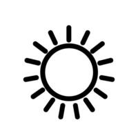 Simple Line Sunburst Sun Symbol Design Element Icon vector