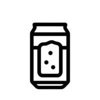 Outline Simple Beer Can Line Art Illustration Beverage Element vector