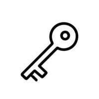 Simple Outline Key Security Access Lock Icon Symbol Sign Element vector