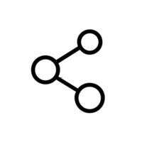 Minimalist Outline Share Connection Symbol Simple Interface Icon Design vector