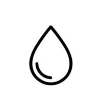 Simple Line Art Water Drop Liquid Element Symbol Icon Isolated vector