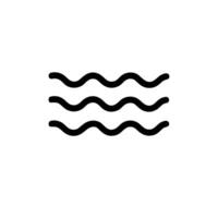 Simple Outline Wave Symbol Design Element Graphic Decoration vector