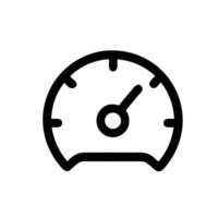 Minimalist Outline Speedometer Gauge Instrument Panel Symbol Icon Design vector