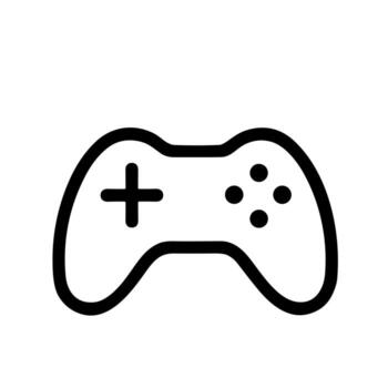 sencillo contorno gamepad palanca de mando controlador dispositivo para consola juego de azar vector