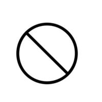 Simple Outline Forbidden Circle Sign Shape Icon Symbolic Representation vector