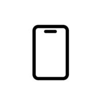 Simple Outline Smartphone Device Mockup Icon Shape Illustration Design vector