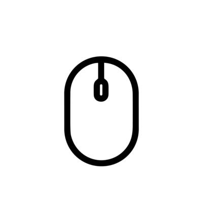 Simple Outline Computer Mouse Hardware Peripheral Device Line Art Icon
