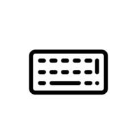 Simple Outline Keyboard Symbol Flat Icon Design for Computer Device vector