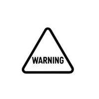 Simple Outline Triangle Warning Sign Shape Icon Symbol Illustration Design vector