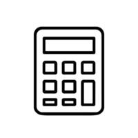 Outline Simple Calculator Device Application Interface Graphic Symbol Icon vector