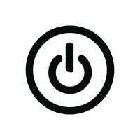Minimalist Style Power Button On Off Symbol Sign Icon vector