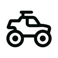 Simple Outline Illustration of Off Road Vehicle Icon Design Element vector