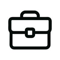 Outline Simple Briefcase Business Document Bag Graphic Shape Icon Symbol vector
