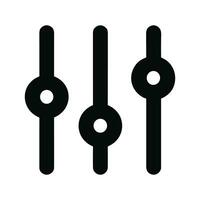 Minimalist Line Style Equalizer Setting Adjustment Control Panel Icon Graphic vector