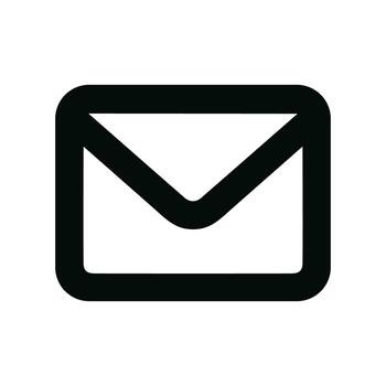 minimalista línea Arte correo sobre símbolo sencillo mensaje icono diseño vector