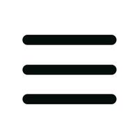 Simple Line Hamburger Menu Navigation Bar UI Element Icon vector
