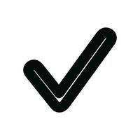 Modern Outline Tick Mark Graphic Element Validation Sign Icon Symbol vector