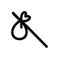 Simple Line Art Baggage On A Stick Icon Travel Symbol vector