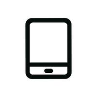 Minimalist Line Drawing Simple Tablet Device Icon for Mobile Technology vector