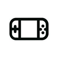 Simple Outline Portable Console Detail Shape Icon Game Machine Design vector