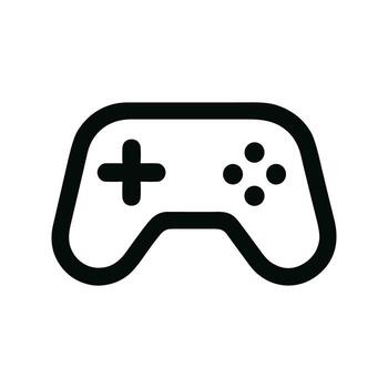 minimalista contorno gamepad controlador consola símbolo sencillo icono gráfico vector