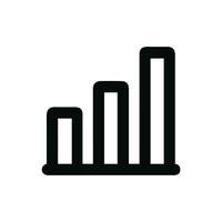 Simple Outline Growth Bar Chart Diagram Graphic Symbol Icon Element vector