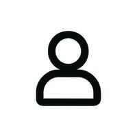 Minimalist Outline User Account Profile Login Symbol Shape Icon vector