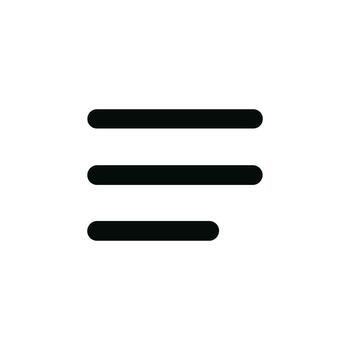 Simple Flat Menu Hamburger Button Three Line Navigation Element Icon vector