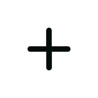 Simple Rounded Plus Sign Symbol Graphic Element Shape Icon Design vector